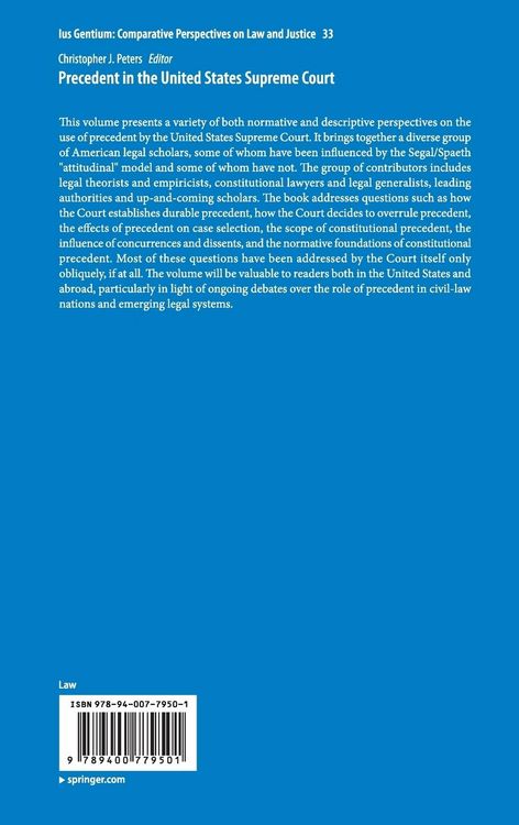 Produktbild: Precedent in the United States Supreme Court