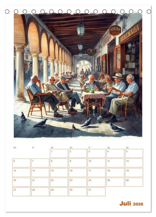 Produktbild: Andalusische Augenblicke (Tischkalender 2026 DIN A5 hoch), CALVENDO Monatskalender
