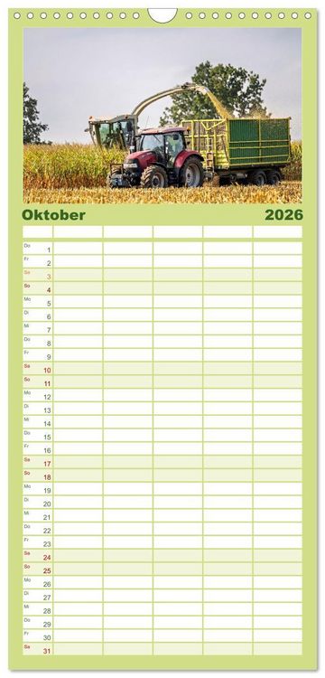 Produktbild: Familienplaner 2026 - Landwirtschaft im Norden mit 5 Spalten (Wandkalender, 21 x 45 cm) CALVENDO