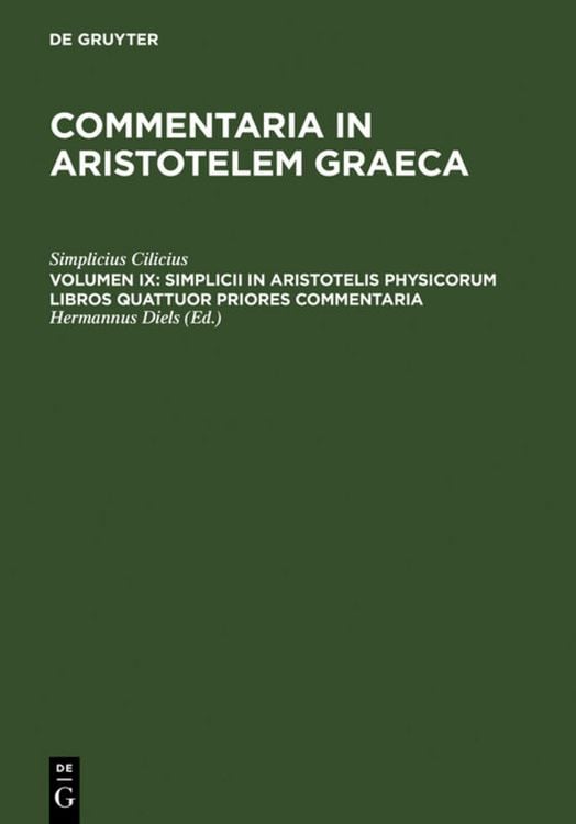 Produktbild: Simplicii in Aristotelis physicorum libros quattuor priores commentaria
