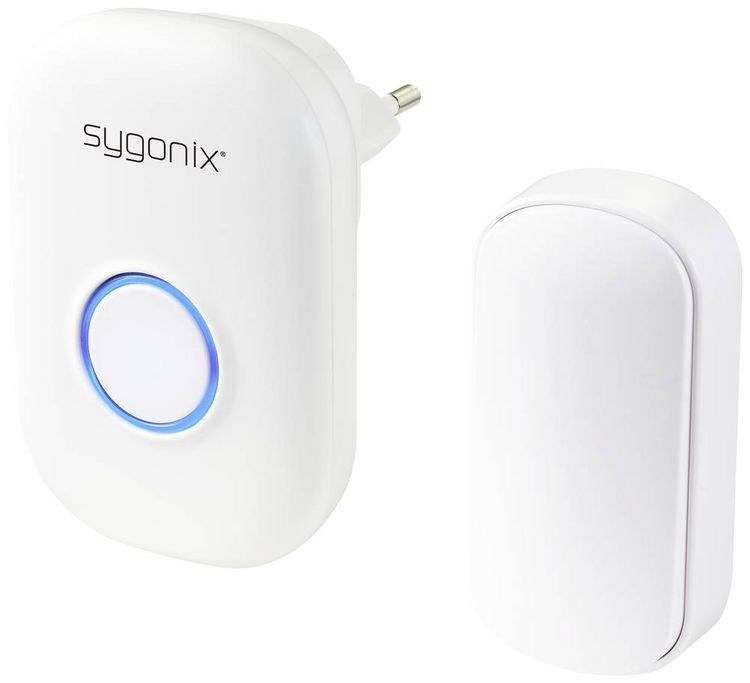 Produktbild: Sygonix SY-5225388 Funkklingel Komplett-Set batterielos, mit Blitzlicht