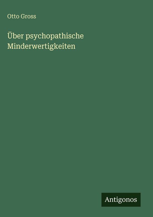 Produktbild: &Uuml;ber psychopathische Minderwertigkeiten