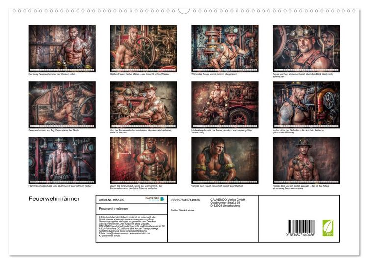 Produktbild: Feuerwehrm&auml;nner (hochwertiger Premium Wandkalender 2026 DIN A2 quer), Kunstdruck in Hochglanz