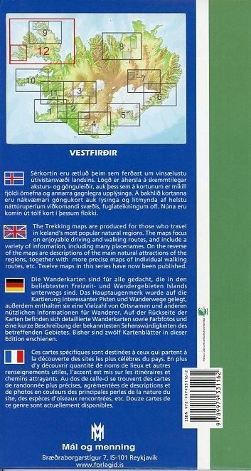 Produktbild: Island Serkort 12 Vestfirdir