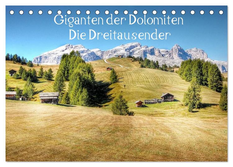 Produktbild: Giganten der Dolomiten - Die Dreitausender (Tischkalender 2026 DIN A5 quer), CALVENDO Monatskalender