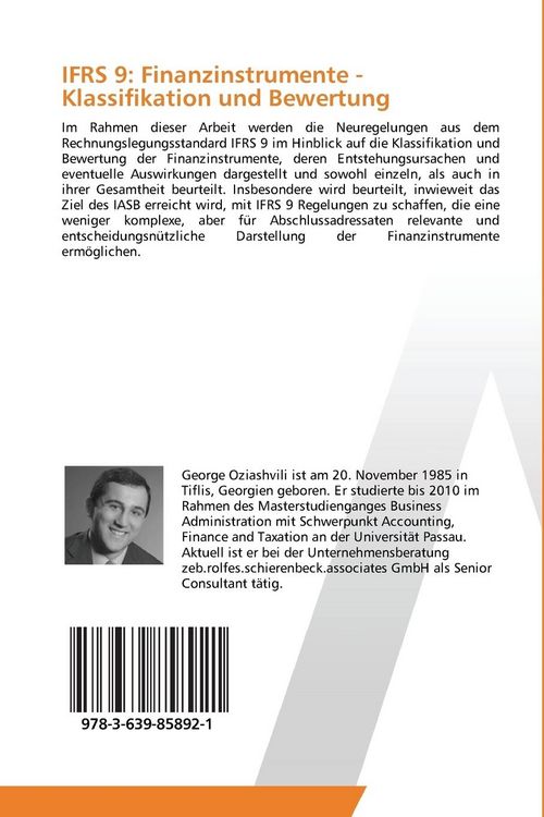 Produktbild: IFRS 9: Finanzinstrumente - Klassifikation und Bewertung