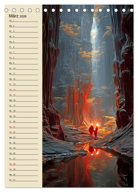 Produktbild: Von oben und unten (Tischkalender 2026 DIN A5 hoch), CALVENDO Monatskalender