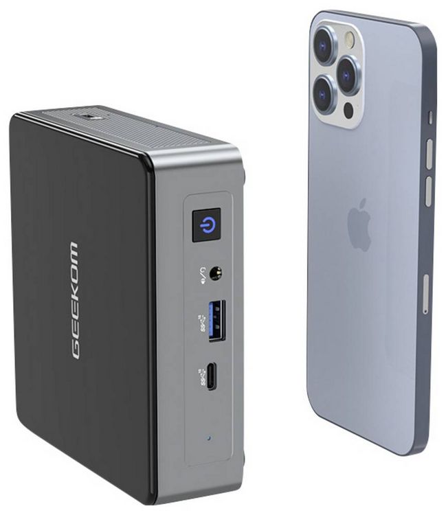 Produktbild: GEEKOM Mini PC Air12 2026 Edition Intel&reg; Pentium&reg; Gold 7505 3.5 GHz 8 GB RAM 512 GB SSD Intel UHD Graphics Win 11 Pro Mini Air12-PT7505-1