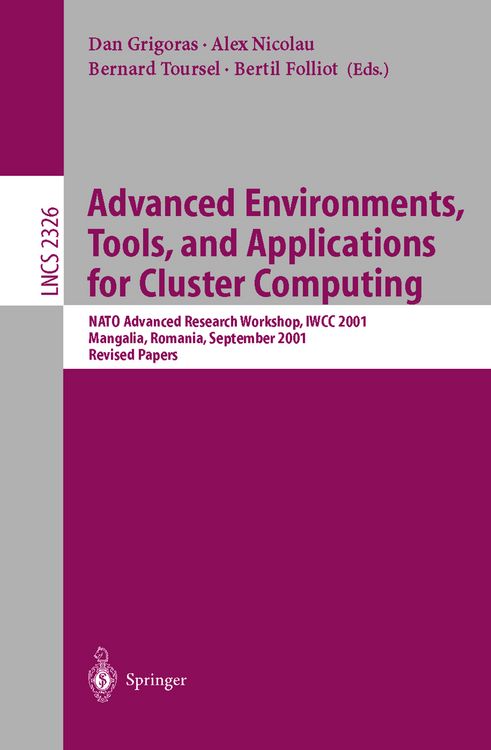 Produktbild: Advanced Environments, Tools, and Applications for Cluster Computing