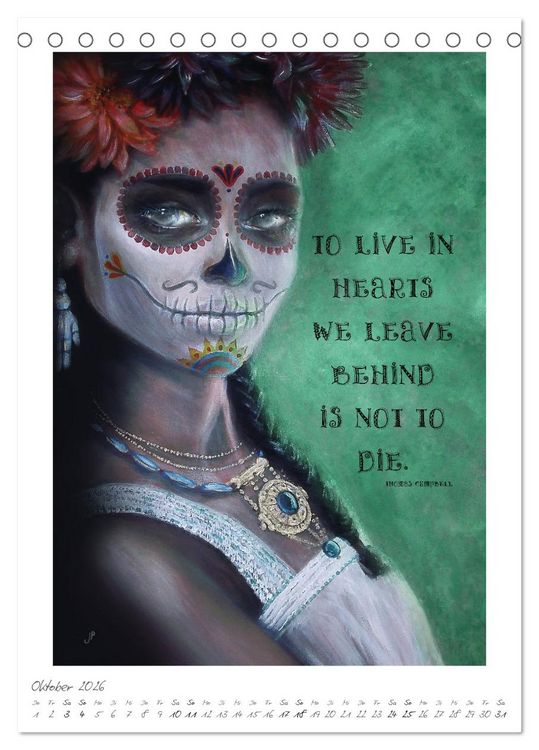 Produktbild: Colourful Women - Fantasy-Frauenportraits in Acryl und Mischtechnik (Tischkalender 2026 DIN A5 hoch), CALVENDO Monatskalender