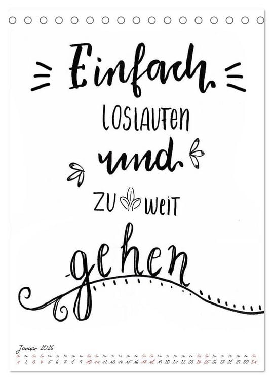 Produktbild: Spruch-Reich-handgeschriebene Spr&uuml;che von frech bis weise (Tischkalender 2026 DIN A5 hoch), CALVENDO Monatskalender