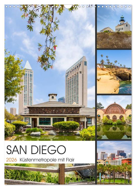 Produktbild: SAN DIEGO K&uuml;stenmetropole mit Flair (Wandkalender 2026 DIN A3 hoch), CALVENDO Monatskalender