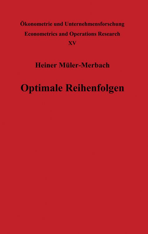 Produktbild: Optimale Reihenfolgen