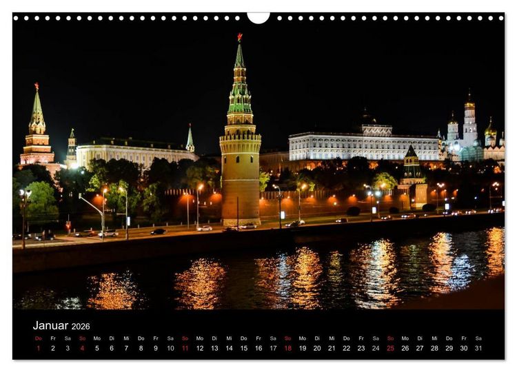 Produktbild: Moskau - Moscow (Wandkalender 2026 DIN A3 quer), CALVENDO Monatskalender