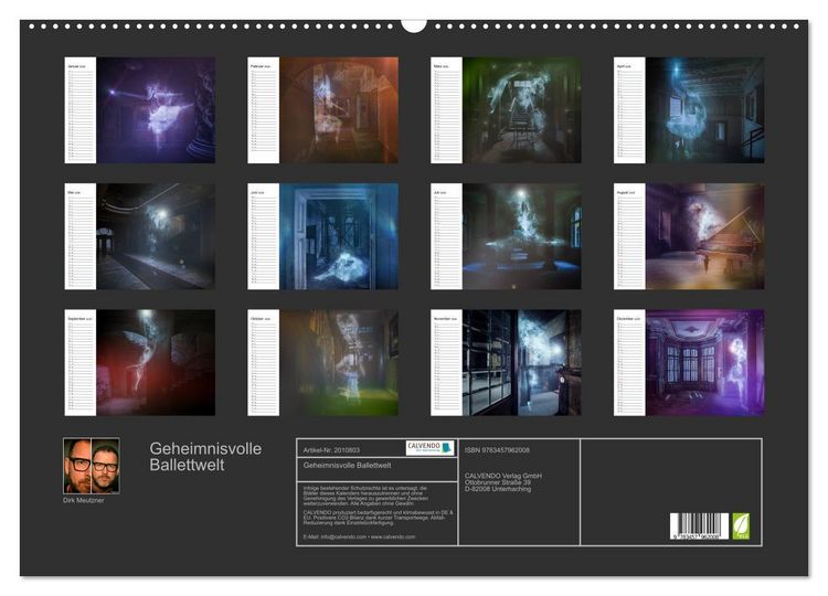 Produktbild: Geheimnisvolle Ballettwelt (Wandkalender 2026 DIN A2 quer), CALVENDO Monatskalender
