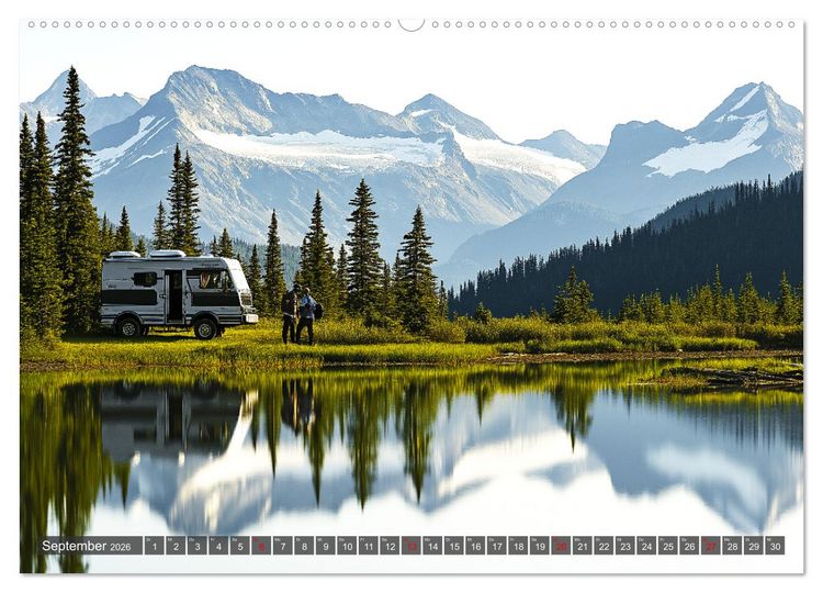 Produktbild: Abenteuer Wildcamping - Mit dem Camper um die Welt (hochwertiger Premium Wandkalender 2026 DIN A2 quer), Kunstdruck in Hochglanz