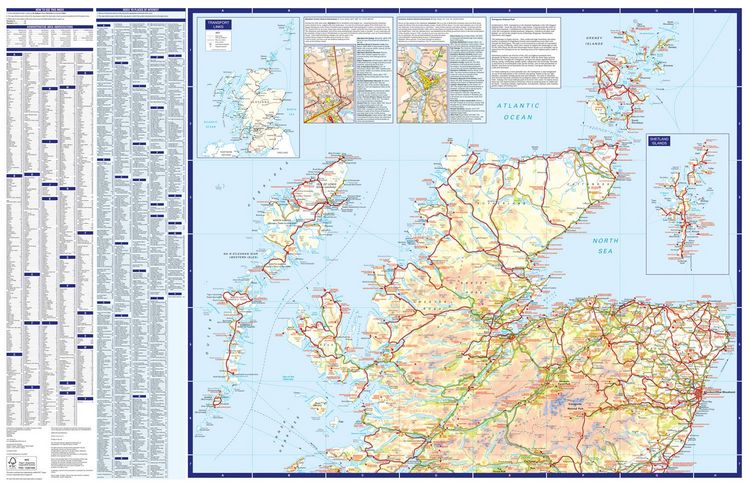 Produktbild: Scotland A-Z Visitors Map