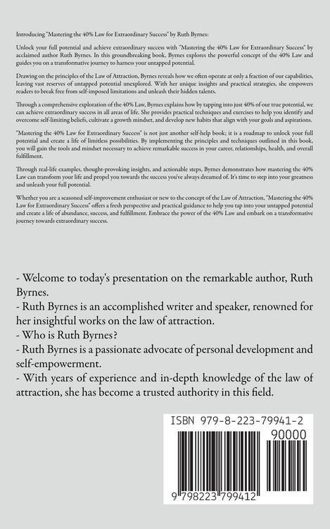 Produktbild: Unleashing Your Full Potential Mastering the 40% Law for Extraordinary Success