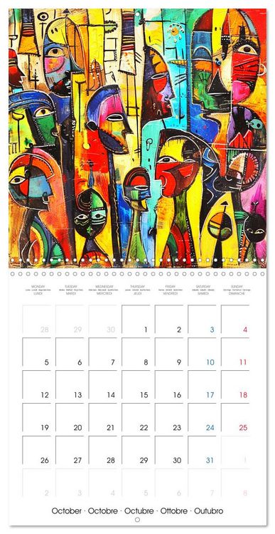 Produktbild: Colorful Raw Art (Wall Calendar 2026 12 &times; 12 Inch) CALVENDO 12 Month Wall Calendar