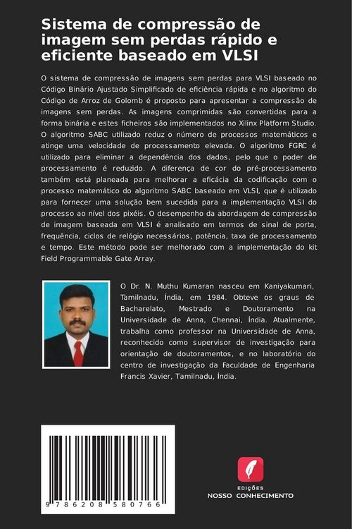 Produktbild: Sistema de compress&atilde;o de imagem sem perdas r&aacute;pido e eficiente baseado em VLSI
