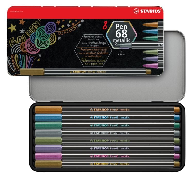 Produktbild: STABILO Filzstift Pen 68 metallic - 8 St&uuml;ck