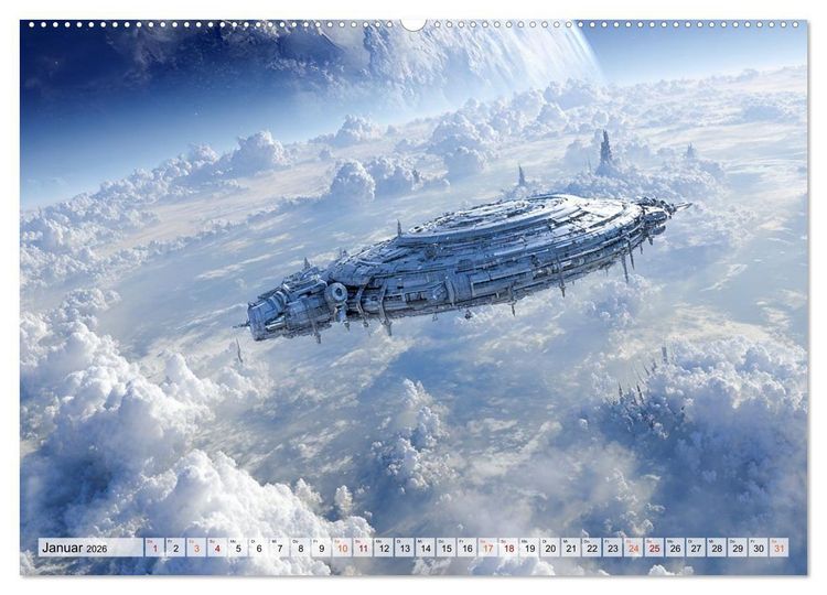 Produktbild: Fantasie Welten - Science Fiction (Wandkalender 2026 DIN A2 quer), CALVENDO Monatskalender