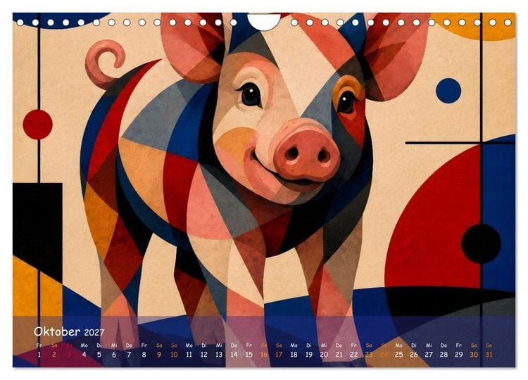 Produktbild: Ein bunter Zoo im Kinderzimmer (Wandkalender 2027 DIN A4 quer), CALVENDO Monatskalender