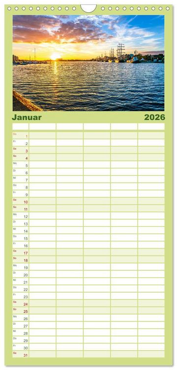 Produktbild: Familienplaner 2026 - Wilhelmshaven - Bezaubernde Momente mit 5 Spalten (Wandkalender, 21 x 45 cm) CALVENDO