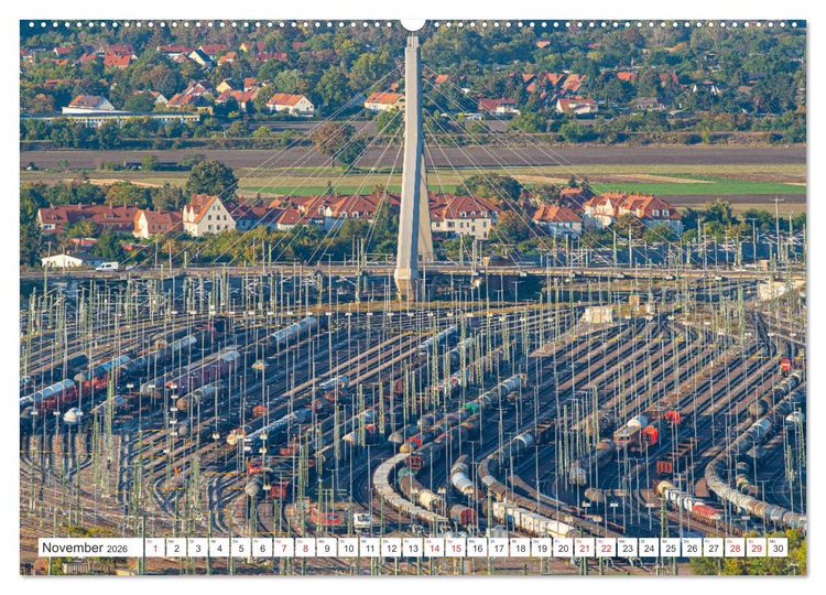 Produktbild: Halle an der Saale von oben (Wandkalender 2026 DIN A2 quer), CALVENDO Monatskalender