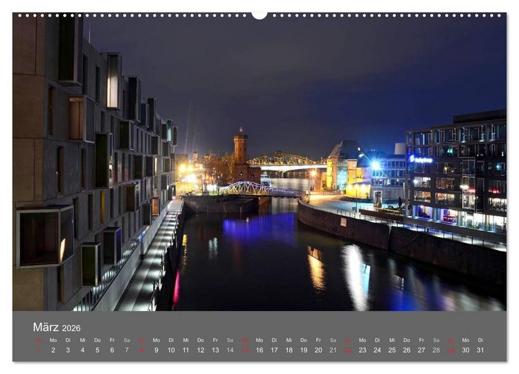 Produktbild: K&Ouml;LN BEI NACHT (hochwertiger Premium Wandkalender 2026 DIN A2 quer), Kunstdruck in Hochglanz