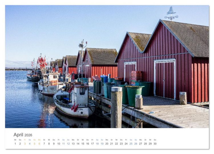 Produktbild: Fischereih&auml;fen an der Ostseek&uuml;ste (Tischkalender 2026 DIN A5 quer), CALVENDO Monatskalender
