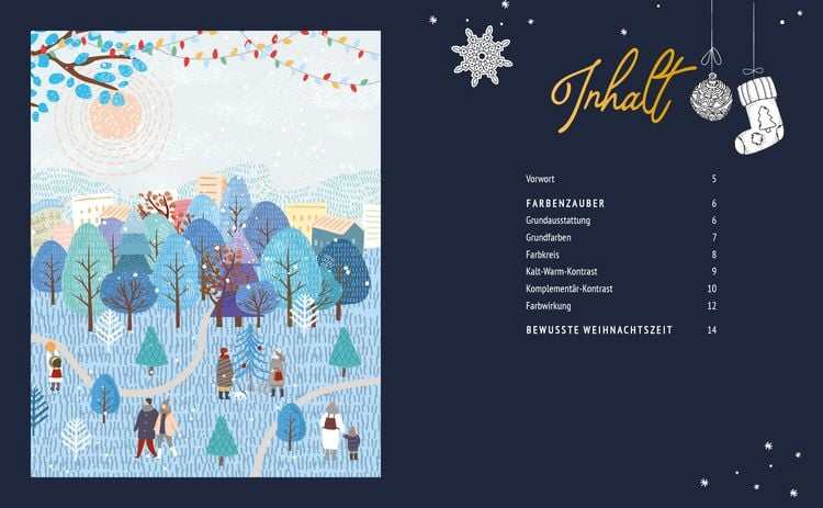 Produktbild: Mein Adventskalender-Buch zum Ausmalen: Colorful Christmas
