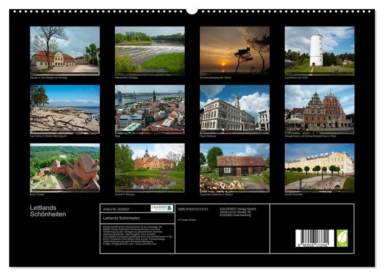 Produktbild: Lettlands Sch&ouml;nheiten (hochwertiger Premium Wandkalender 2026 DIN A2 quer), Kunstdruck in Hochglanz