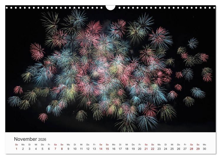 Produktbild: Feuerwerke - Kunstwerke am Himmel (Wandkalender 2026 DIN A3 quer), CALVENDO Monatskalender