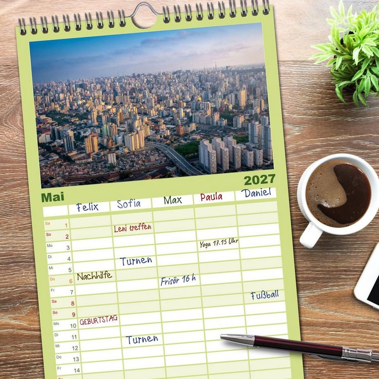 Produktbild: Familienplaner 2027 - Brasilien - Das einzigartige Land in S&uuml;damerika. mit 5 Spalten (Wandkalender, 21 x 45 cm) CALVENDO
