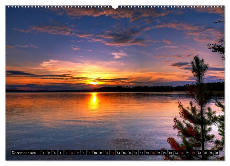 Produktbild: FINNLAND &ndash; Traumhafte Landschaften (CH - Version) (Wandkalender 2026 DIN A2 quer), CALVENDO Monatskalender