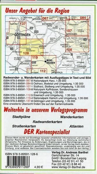 Produktbild: Obereichsfeld, Heilbad Heiligenstadt und Umgebung 1 : 35 000. Radwander- und Wanderkarte