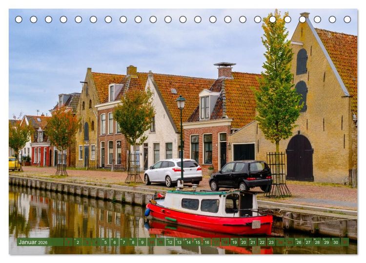 Produktbild: Ein Blick auf Franeker in Friesland (Tischkalender 2026 DIN A5 quer), CALVENDO Monatskalender