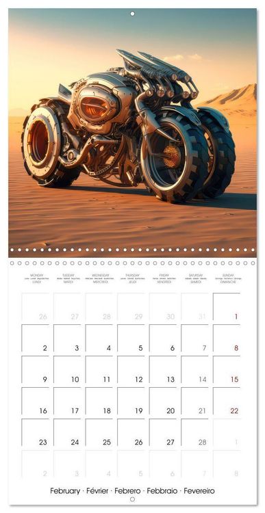 Produktbild: Crazy fantasy Motorbikes (Wall Calendar 2026 12 &times; 12 Inch) CALVENDO 12 Month Wall Calendar