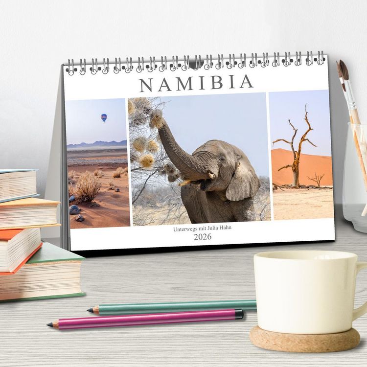 Produktbild: Namibia - unterwegs mit Julia Hahn (Tischkalender 2026 DIN A5 quer), CALVENDO Monatskalender