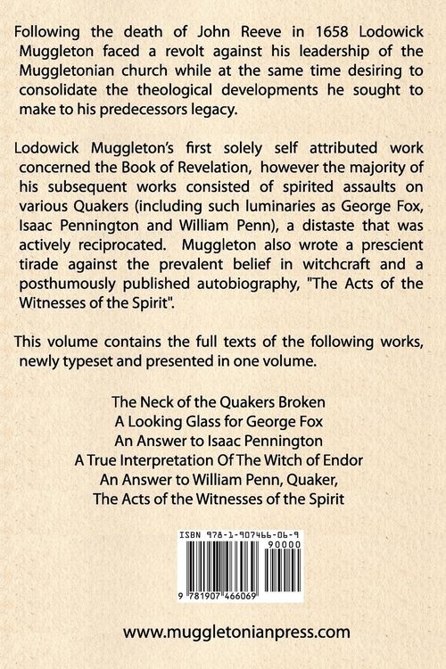 Produktbild: The Collected Works of Lodowick Muggleton