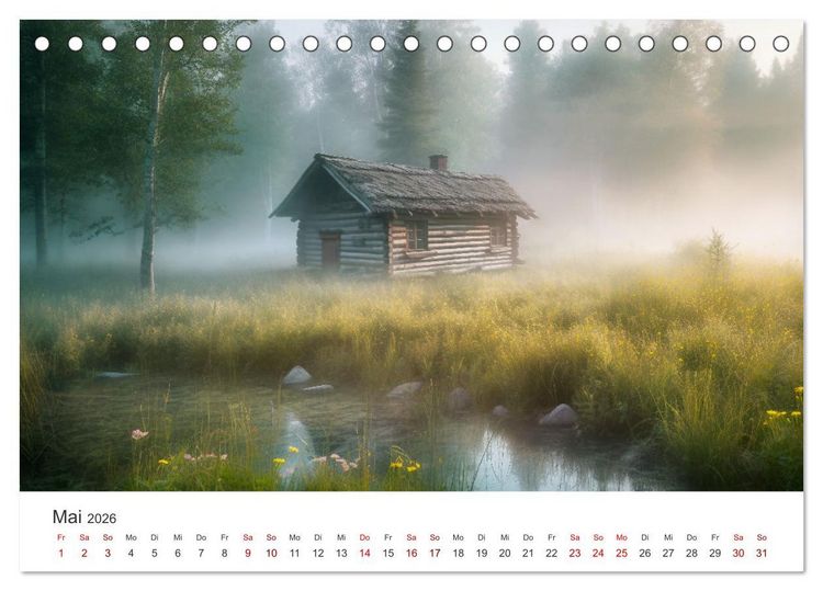 Produktbild: Zuhause in der Wildnis (Tischkalender 2026 DIN A5 quer), CALVENDO Monatskalender