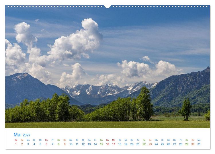 Produktbild: Im blauen Land am Alpenrand (Wandkalender 2027 DIN A2 quer), CALVENDO Monatskalender