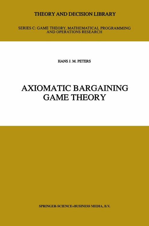 Produktbild: Axiomatic Bargaining Game Theory