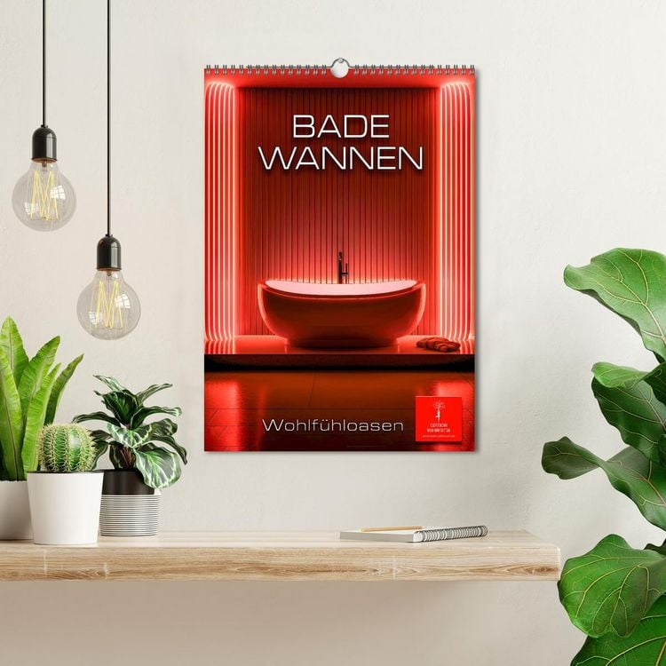 Produktbild: Badewannen Wohlf&uuml;hloasen (Wandkalender 2026 DIN A3 hoch), CALVENDO Monatskalender