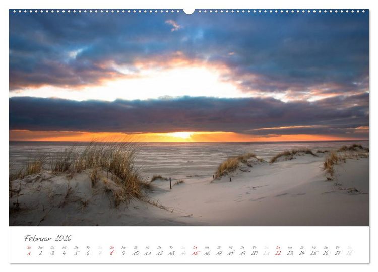 Produktbild: Amrum - Eine farbenfrohe Insellandschaft (hochwertiger Premium Wandkalender 2026 DIN A2 quer), Kunstdruck in Hochglanz