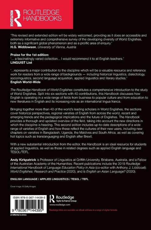 Produktbild: The Routledge Handbook of World Englishes