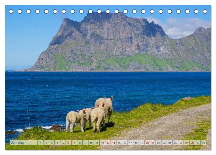 Produktbild: Die Lofoten - Eine Bilder-Reise (Tischkalender 2026 DIN A5 quer), CALVENDO Monatskalender