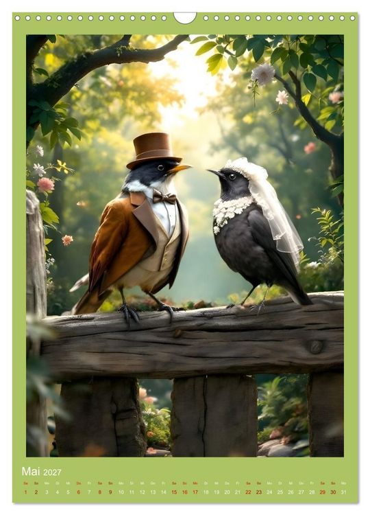 Produktbild: Nicht nur ein Vogel wollte Hochzeit halten (Wandkalender 2027 DIN A3 hoch), CALVENDO Monatskalender