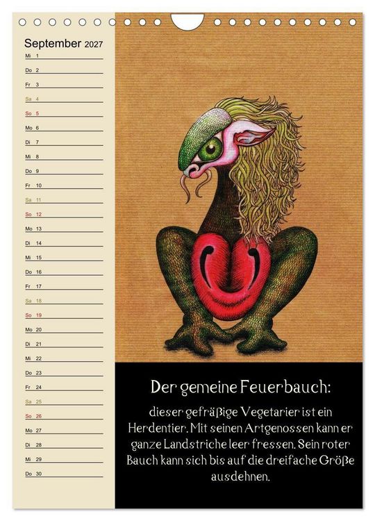 Produktbild: Fabelhafte Wesen / Geburtstagskalender (Wandkalender 2027 DIN A4 hoch), CALVENDO Monatskalender